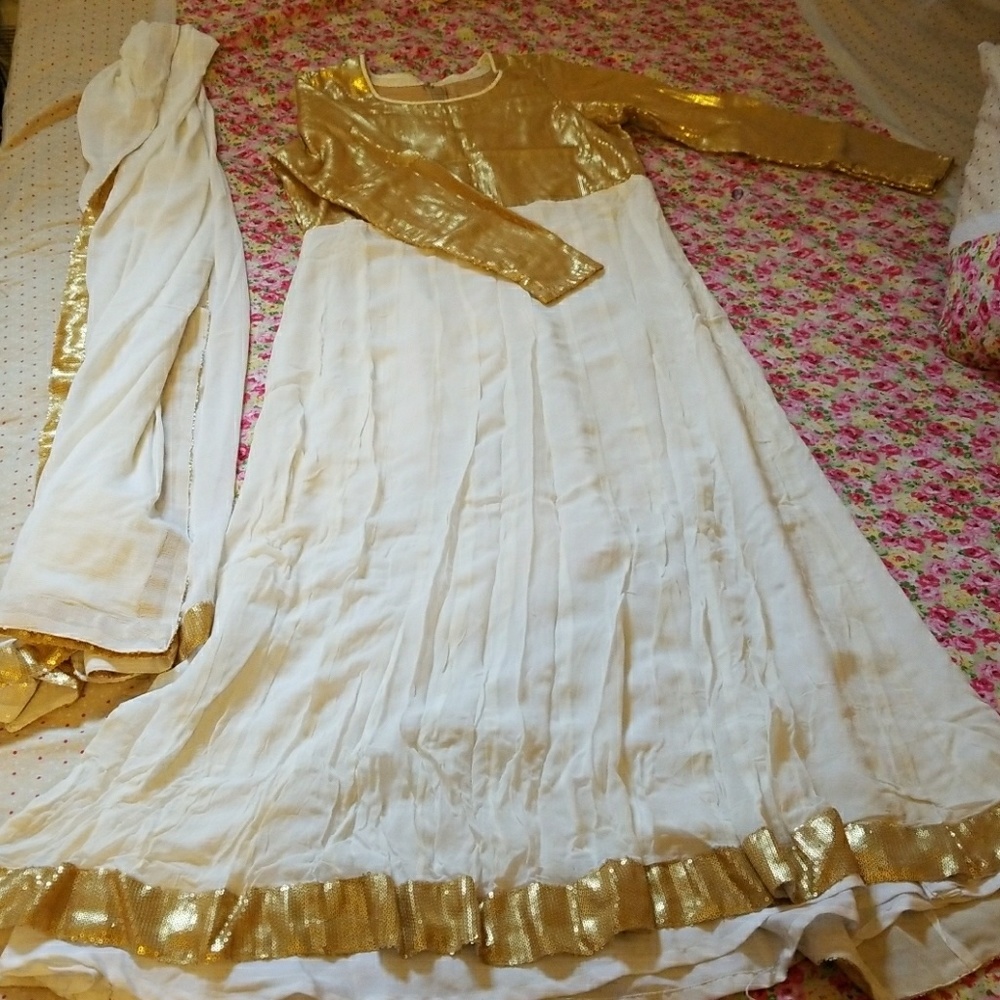 White sequins dress